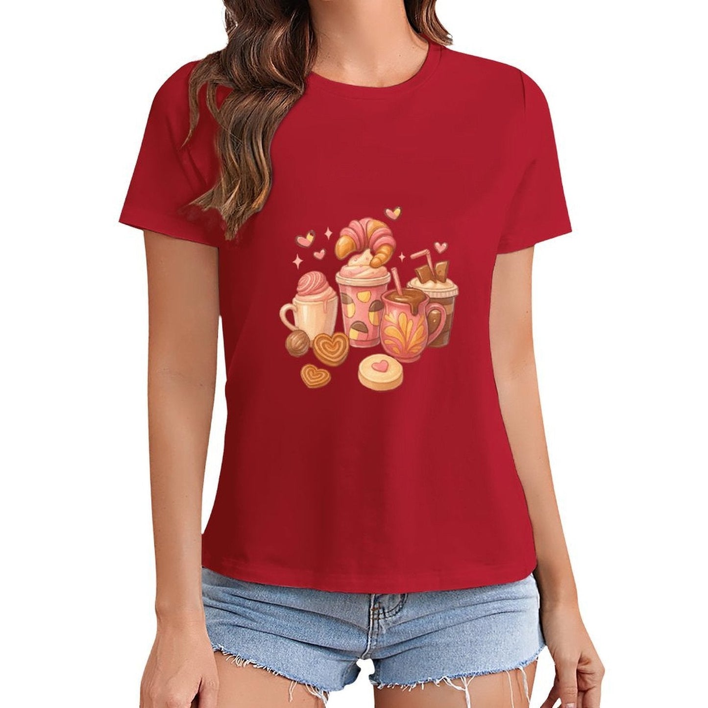 Gildan T-shirt Women Image - 0012 - U1 Spring and Summer Round Neck Short - sleeved Tops Women's Casual Sports T-shirt - TrendyLookz