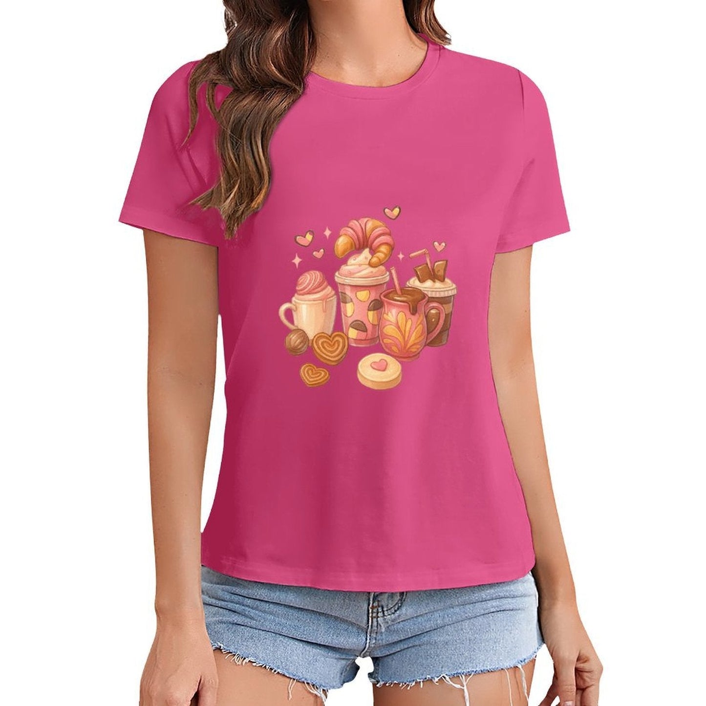 Gildan T-shirt Women Image - 0012 - U1 Spring and Summer Round Neck Short - sleeved Tops Women's Casual Sports T-shirt - TrendyLookz
