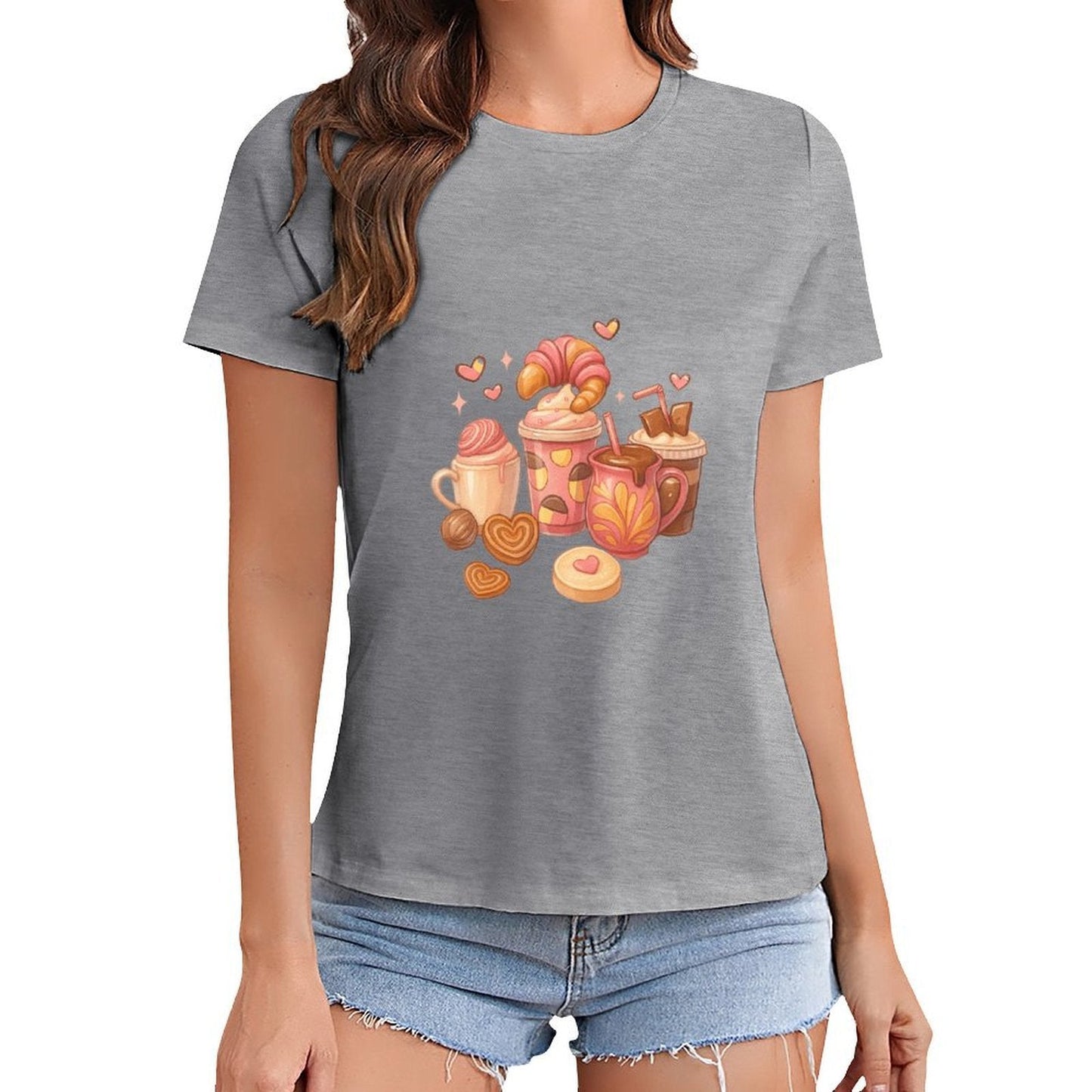 Gildan T-shirt Women Image - 0012 - U1 Spring and Summer Round Neck Short - sleeved Tops Women's Casual Sports T-shirt - TrendyLookz