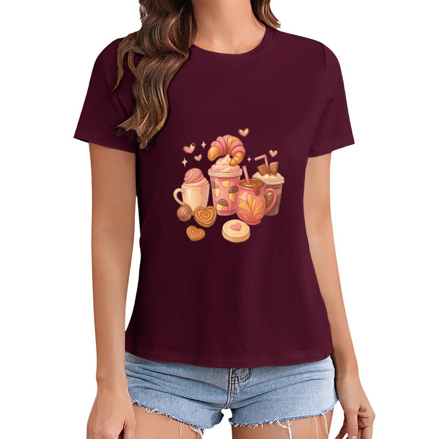 Gildan T-shirt Women Image - 0012 - U1 Spring and Summer Round Neck Short - sleeved Tops Women's Casual Sports T-shirt - TrendyLookz