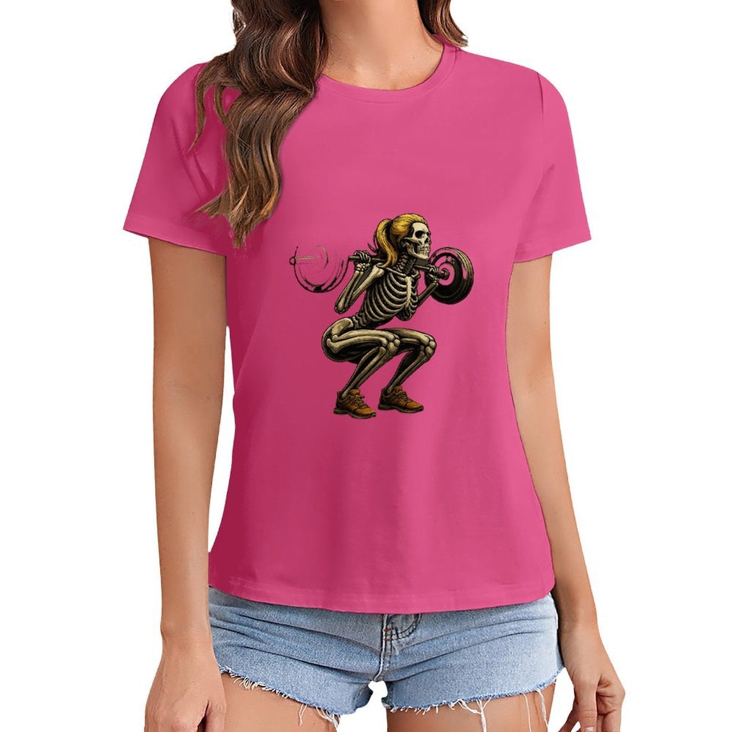 Gildan T-shirt Women Leg Day Never Dies - U1 Spring and Summer Round Neck Short - sleeved Tops Women's Casual Sports T-shirt - TrendyLookz