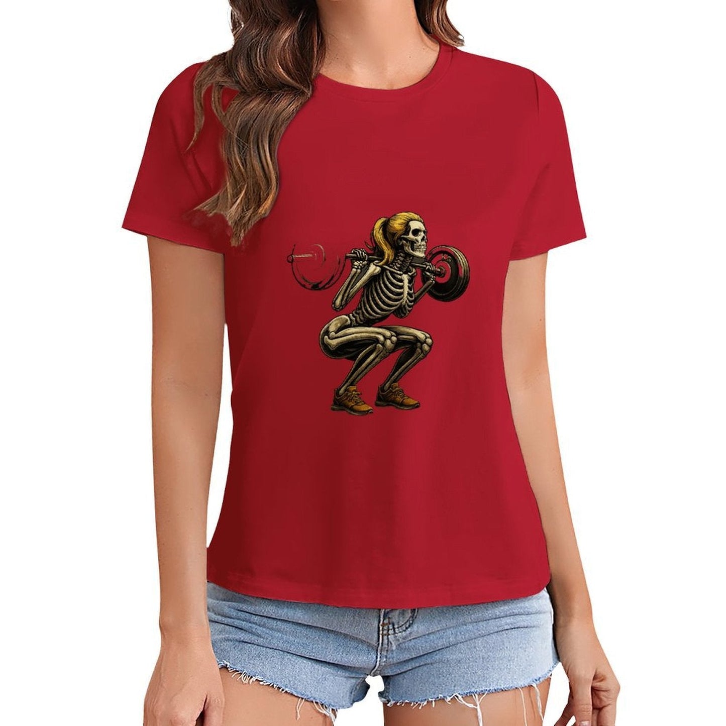 Gildan T-shirt Women Leg Day Never Dies - U1 Spring and Summer Round Neck Short - sleeved Tops Women's Casual Sports T-shirt - TrendyLookz