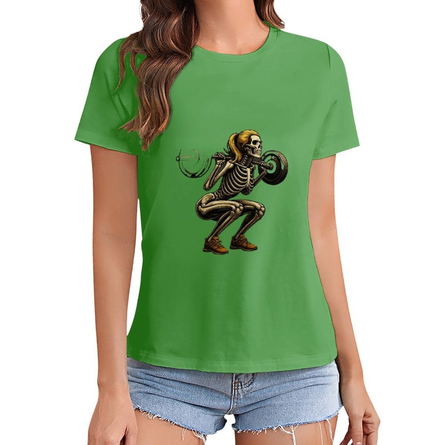 Gildan T-shirt Women Leg Day Never Dies - U1 Spring and Summer Round Neck Short - sleeved Tops Women's Casual Sports T-shirt - TrendyLookz