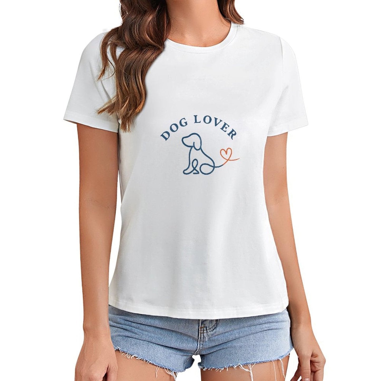 Gildan T-shirt Women Loyalty And Love Logo - U1 Spring and Summer Round Neck Short - sleeved Tops Women's Casual Sports T-shirt - TrendyLookz