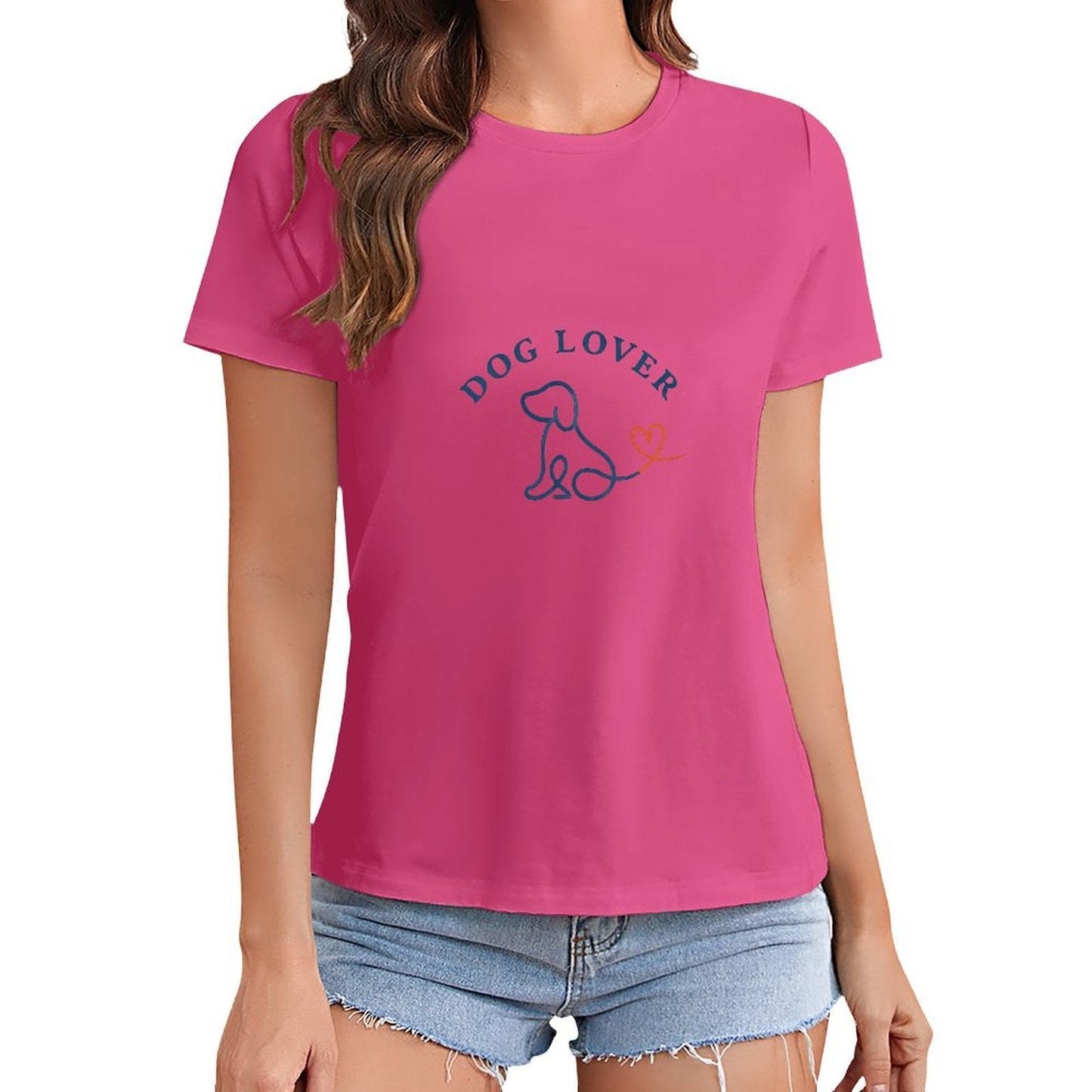 Gildan T-shirt Women Loyalty And Love Logo - U1 Spring and Summer Round Neck Short - sleeved Tops Women's Casual Sports T-shirt - TrendyLookz