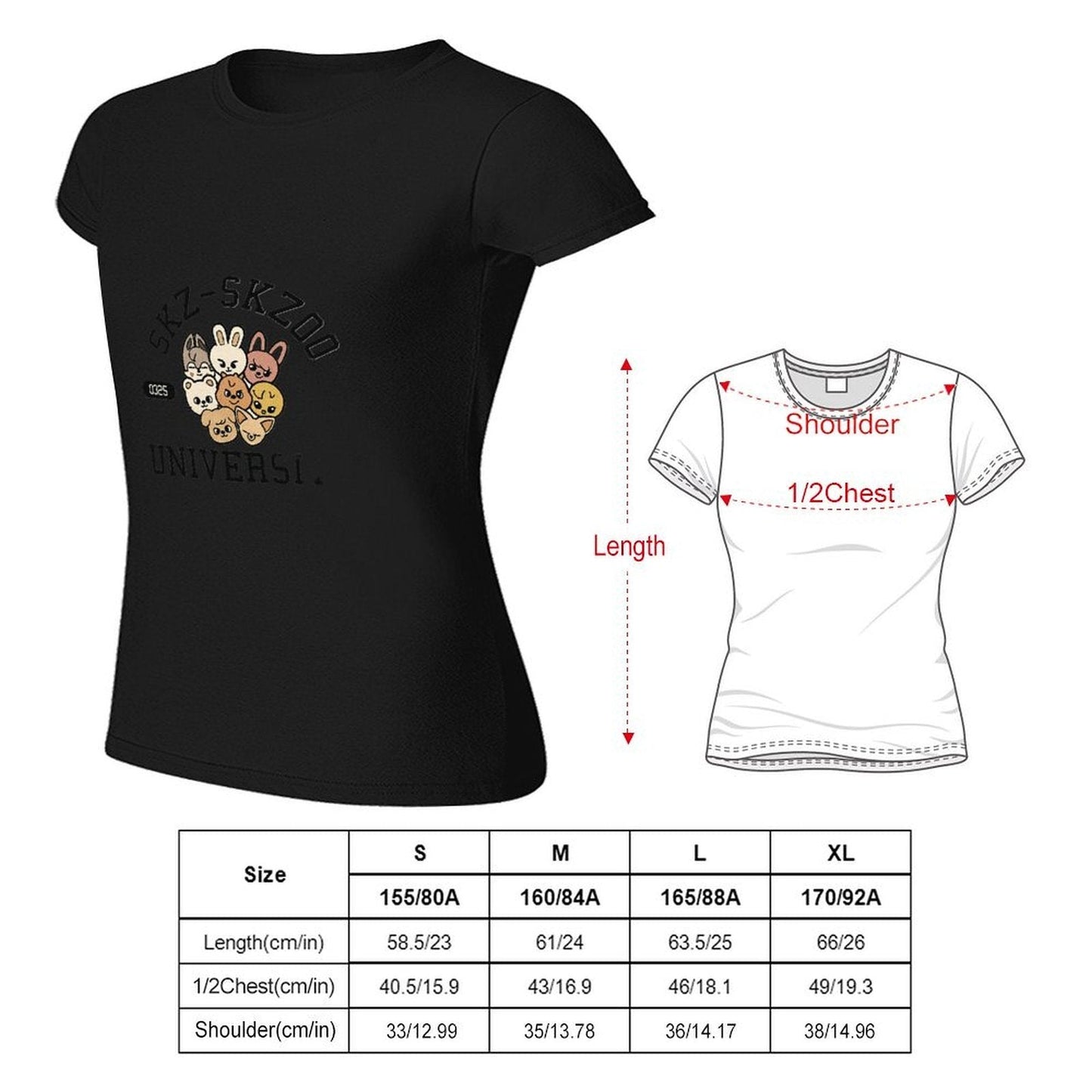 Gildan T-shirt Women SKZ Spring and Summer Round Neck Short - sleeved Tops Women's Casual Sports T-shirt - TrendyLookz
