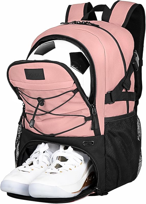 Goloni Soccer Backpack,Basketball Backpack with Ball Compartment & Shoe Compartment,Backpack for Basketball,Soccer - TrendyLookz