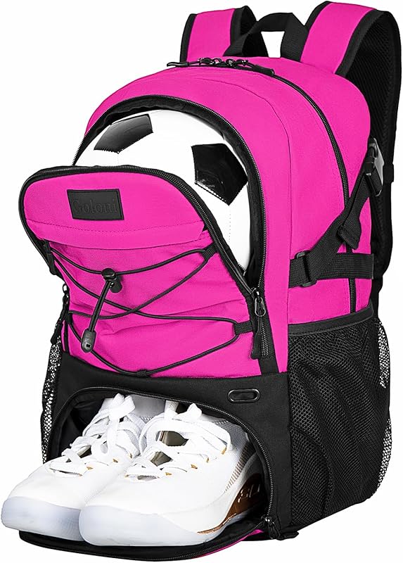 Goloni Soccer Backpack,Basketball Backpack with Ball Compartment & Shoe Compartment,Backpack for Basketball,Soccer - TrendyLookz