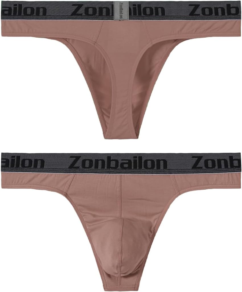 JINSHI Men's Bamboo Viscose Thong Sexy T - back Mens Underwear Low Rise Stretch Tagless Underwear Multi M L XL XXL - TrendyLookz