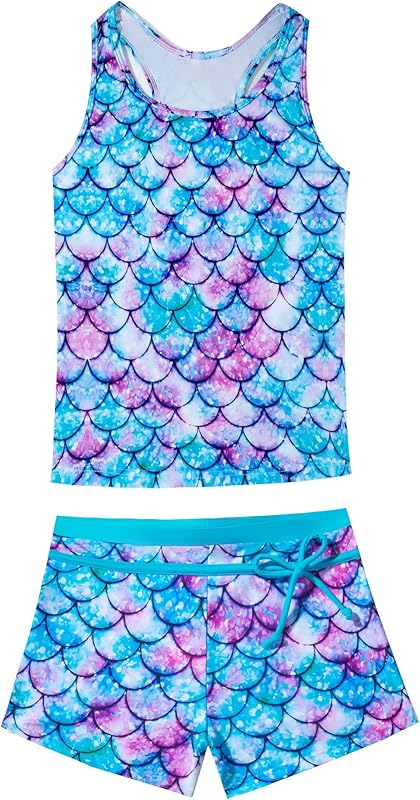 Little Girls' Summer Swimwear Two Piece Boyshort Tankini Kids Swimsuit - TrendyLookz
