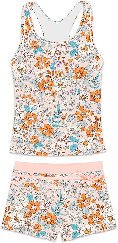 Little Girls' Summer Swimwear Two Piece Boyshort Tankini Kids Swimsuit - TrendyLookz