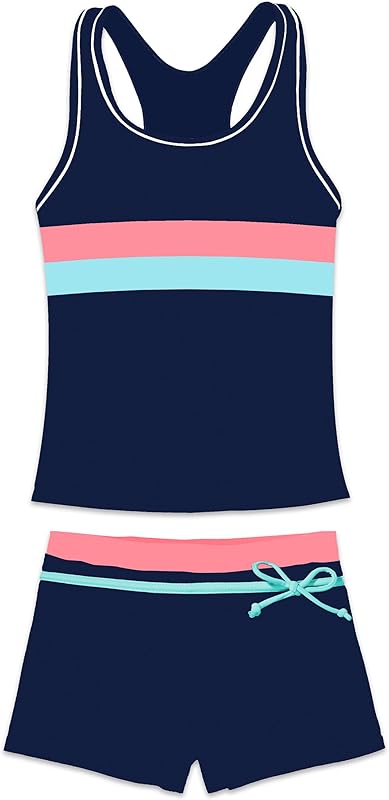 Little Girls' Summer Swimwear Two Piece Boyshort Tankini Kids Swimsuit - TrendyLookz