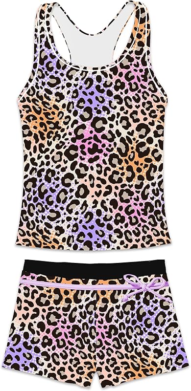 Little Girls' Summer Swimwear Two Piece Boyshort Tankini Kids Swimsuit - TrendyLookz