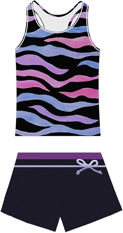 Little Girls' Summer Swimwear Two Piece Boyshort Tankini Kids Swimsuit - TrendyLookz