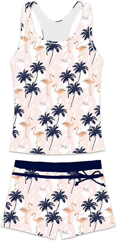 Little Girls' Summer Swimwear Two Piece Boyshort Tankini Kids Swimsuit - TrendyLookz
