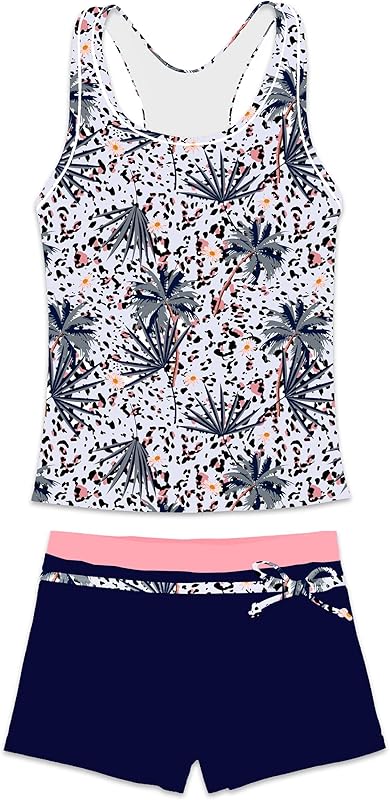 Little Girls' Summer Swimwear Two Piece Boyshort Tankini Kids Swimsuit - TrendyLookz