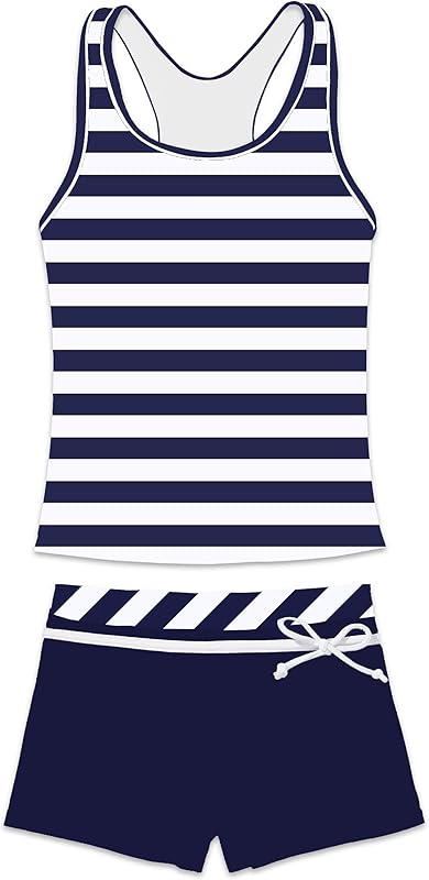 Little Girls' Summer Swimwear Two Piece Boyshort Tankini Kids Swimsuit - TrendyLookz