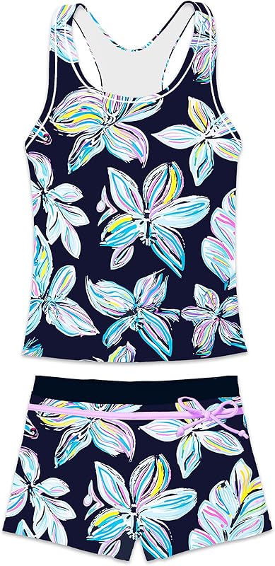 Little Girls' Summer Swimwear Two Piece Boyshort Tankini Kids Swimsuit - TrendyLookz