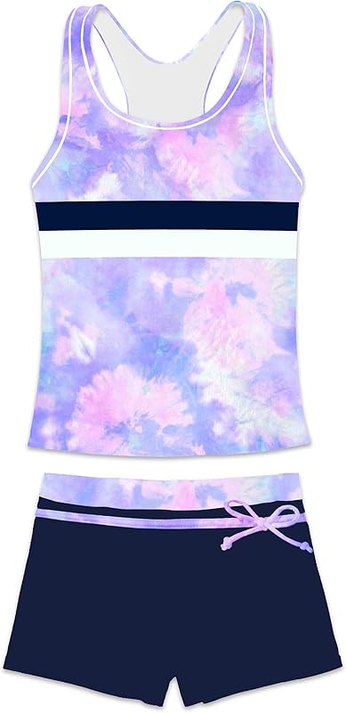 Little Girls' Summer Swimwear Two Piece Boyshort Tankini Kids Swimsuit - TrendyLookz
