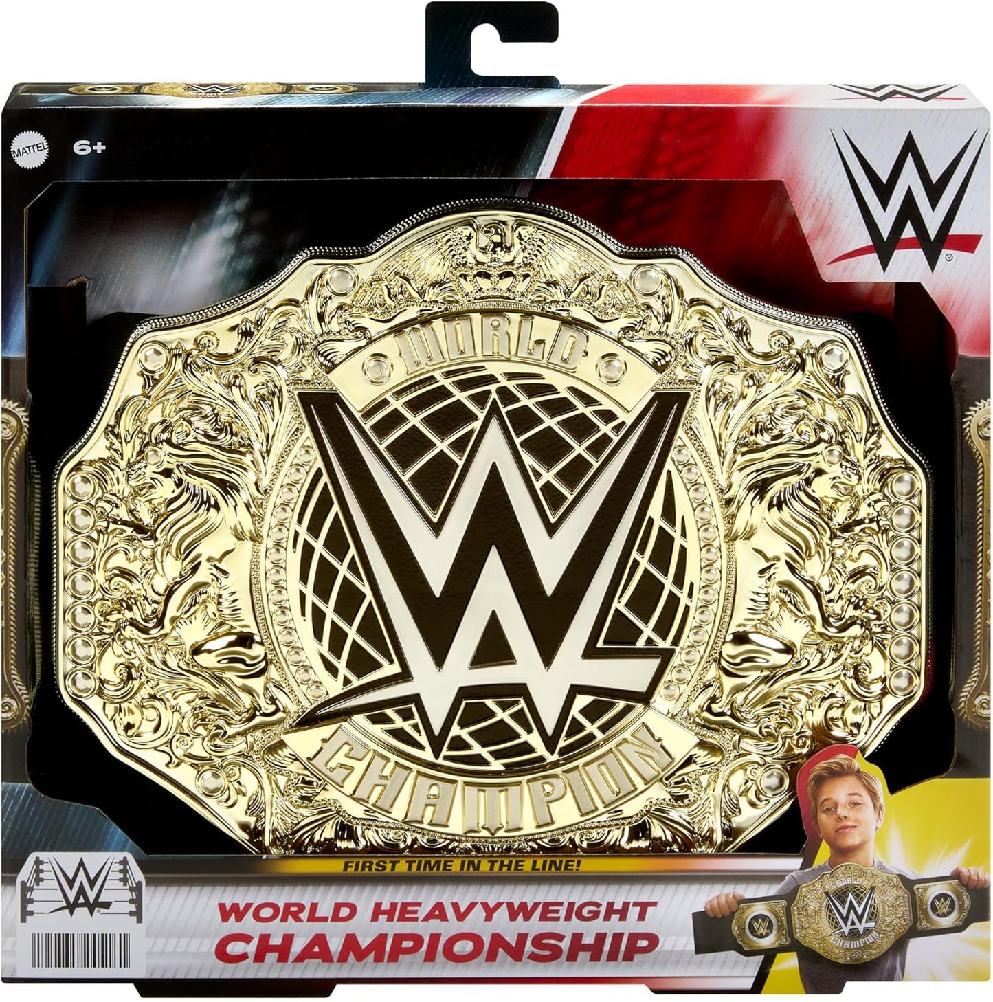 Mattel WWE Championship Title, World Heavyweight Championship Role - Play & Costume Piece, Leather - Like Belt 3+ Feet with One - Time Adjustment - TrendyLookz