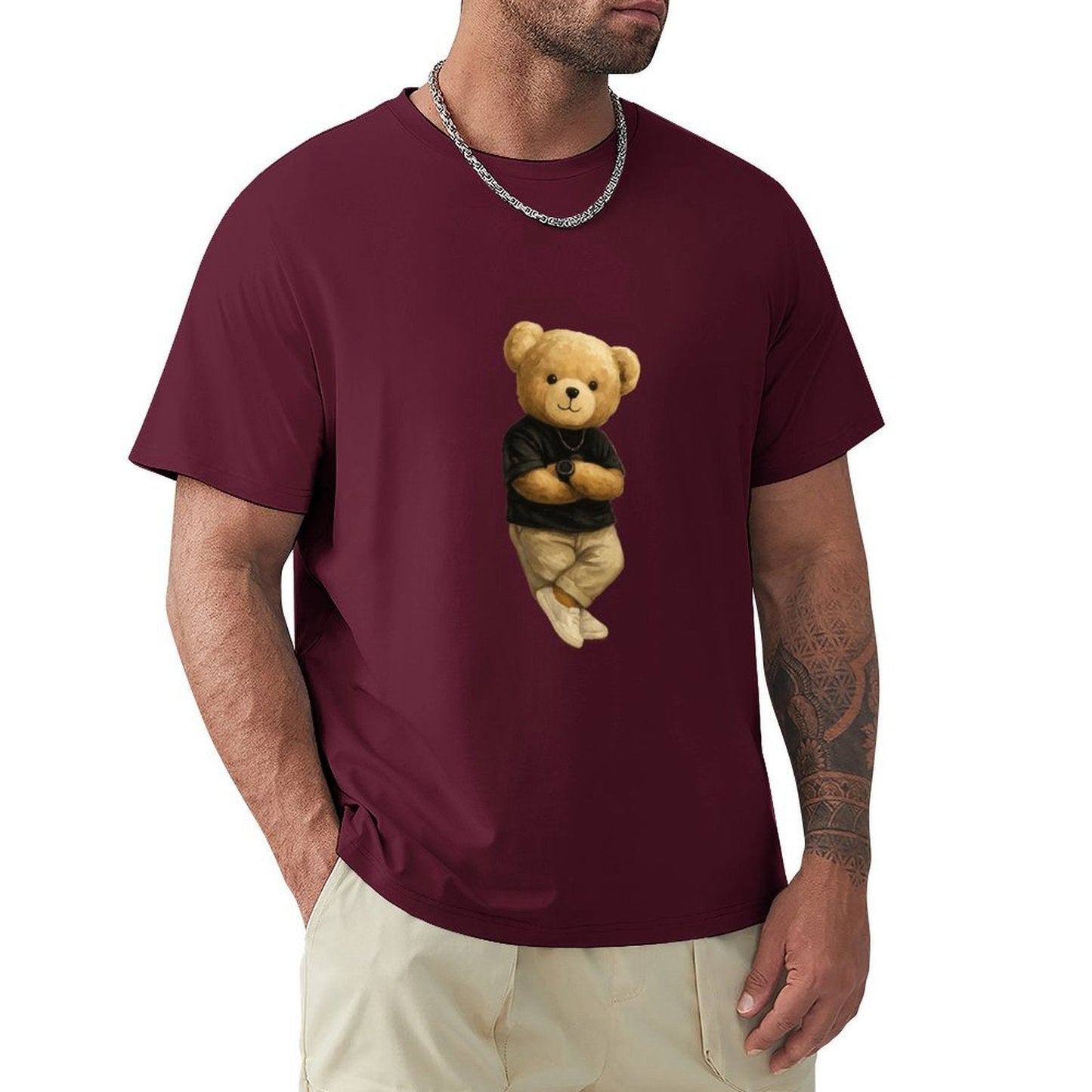 ,Men's Cotton Short - sleeved T-shirt, Breathable Loose - fitting Casual Summer Top, Suitable for Outdoor Activities and Daily Comfortable Wear,Men's T-shirt100%cottonz9ogpbwx5tkq - TrendyLookz