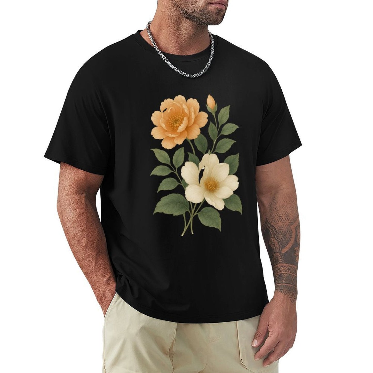 ,Men's Cotton Short - sleeved T-shirt, Breathable Loose - fitting Casual Summer Top, Suitable for Outdoor Activities and Daily Comfortable Wear,Men's T-shirt100%cottonz9ogju8njoye - TrendyLookz