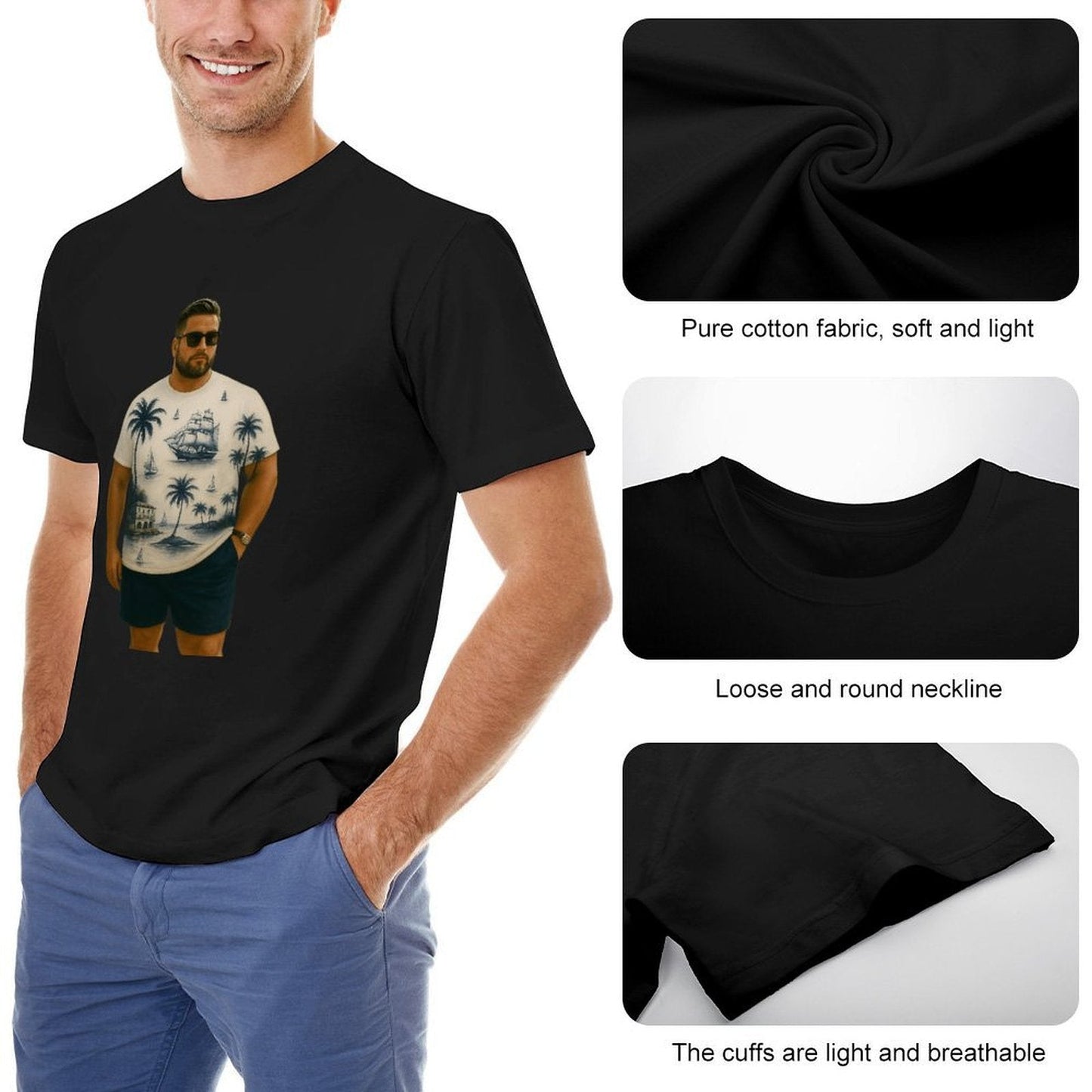 ,Men's Cotton Short - sleeved T-shirt, Breathable Loose - fitting Casual Summer Top, Suitable for Outdoor Activities and Daily Comfortable Wear,Men's T-shirt100%cottonz9ogjy9pdhtm - TrendyLookz
