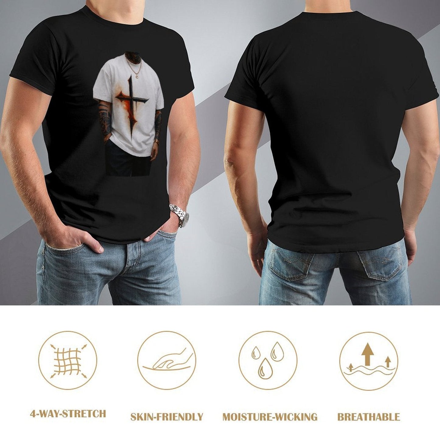 ,Men's Cotton Short - sleeved T-shirt, Breathable Loose - fitting Casual Summer Top, Suitable for Outdoor Activities and Daily Comfortable Wear,Men's T-shirt100%cottonz9ogpgdqn8hv - TrendyLookz