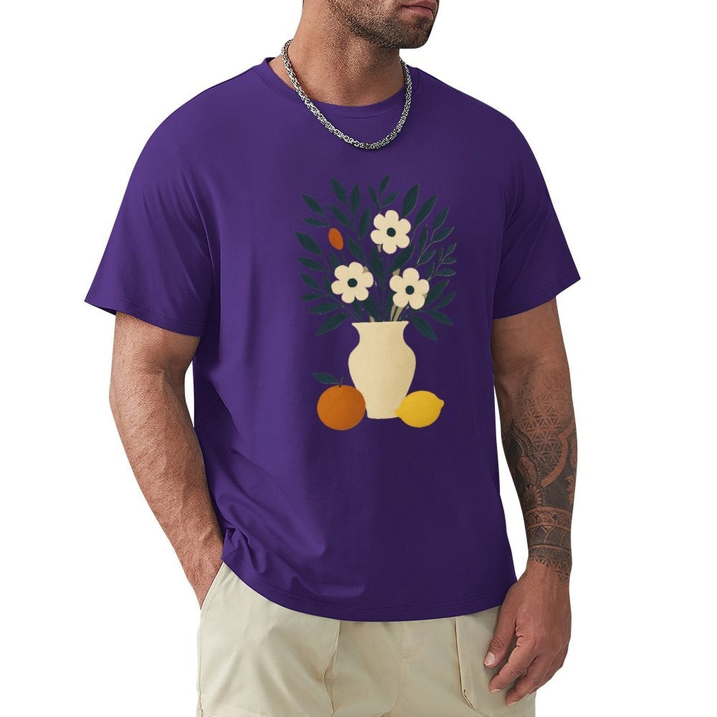 ,Men's Cotton Short - sleeved T-shirt, Breathable Loose - fitting Casual Summer Top, Suitable for Outdoor Activities and Daily Comfortable Wear,Men's T-shirt100%cottonz9og518f8qhe - TrendyLookz