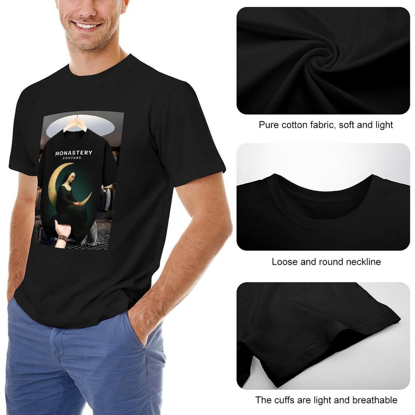 Men's Cotton Short - sleeved T-shirt, Breathable Loose - fitting Casual Summer Top, Suitable for Outdoor Activities and Daily Comfortable Wear,Men's T-shirt100%cottonzxv2ooh5e2tq - TrendyLookz
