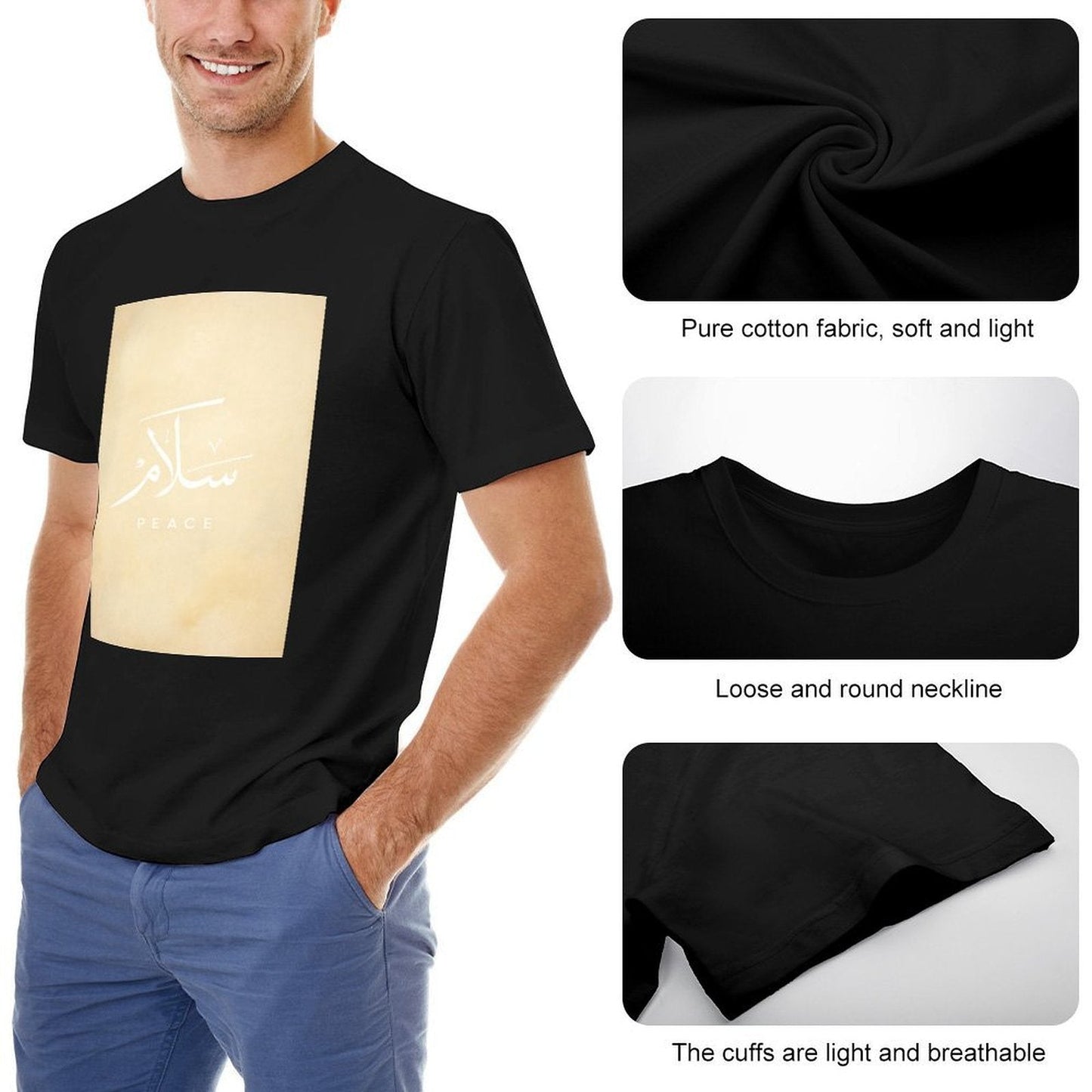Men's Cotton Short - sleeved T-shirt, Breathable Loose - fitting Casual Summer Top, Suitable for Outdoor Activities and Daily Comfortable Wear,Men's T-shirt100%cottonzxv2oqk8tkxp - TrendyLookz