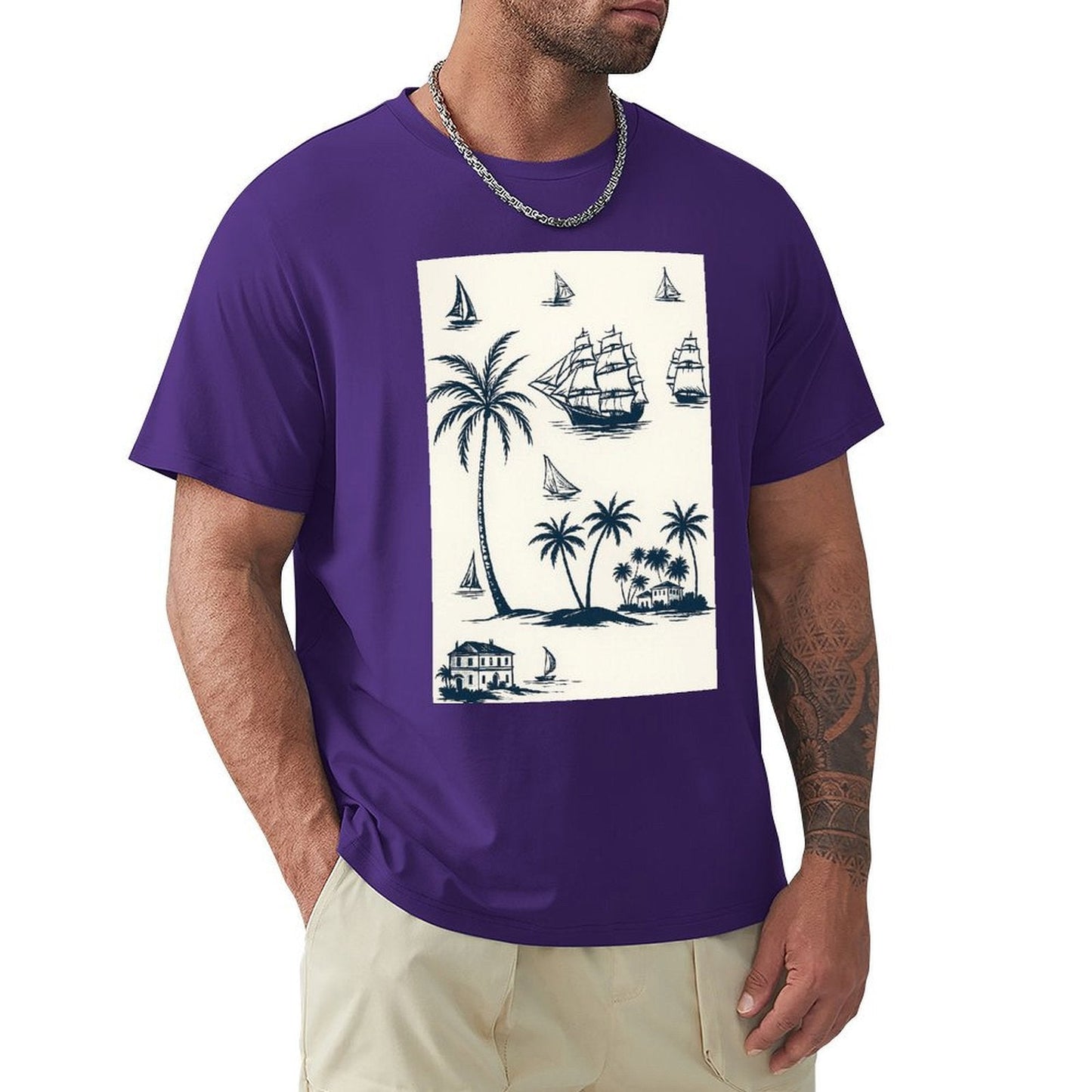 Men's Cotton Short - sleeved T-shirt, Breathable Loose - fitting Casual Summer Top, Suitable for Outdoor Activities and Daily Comfortable Wear,Men's T-shirt100%cottonzxvsyknlrcgr - TrendyLookz