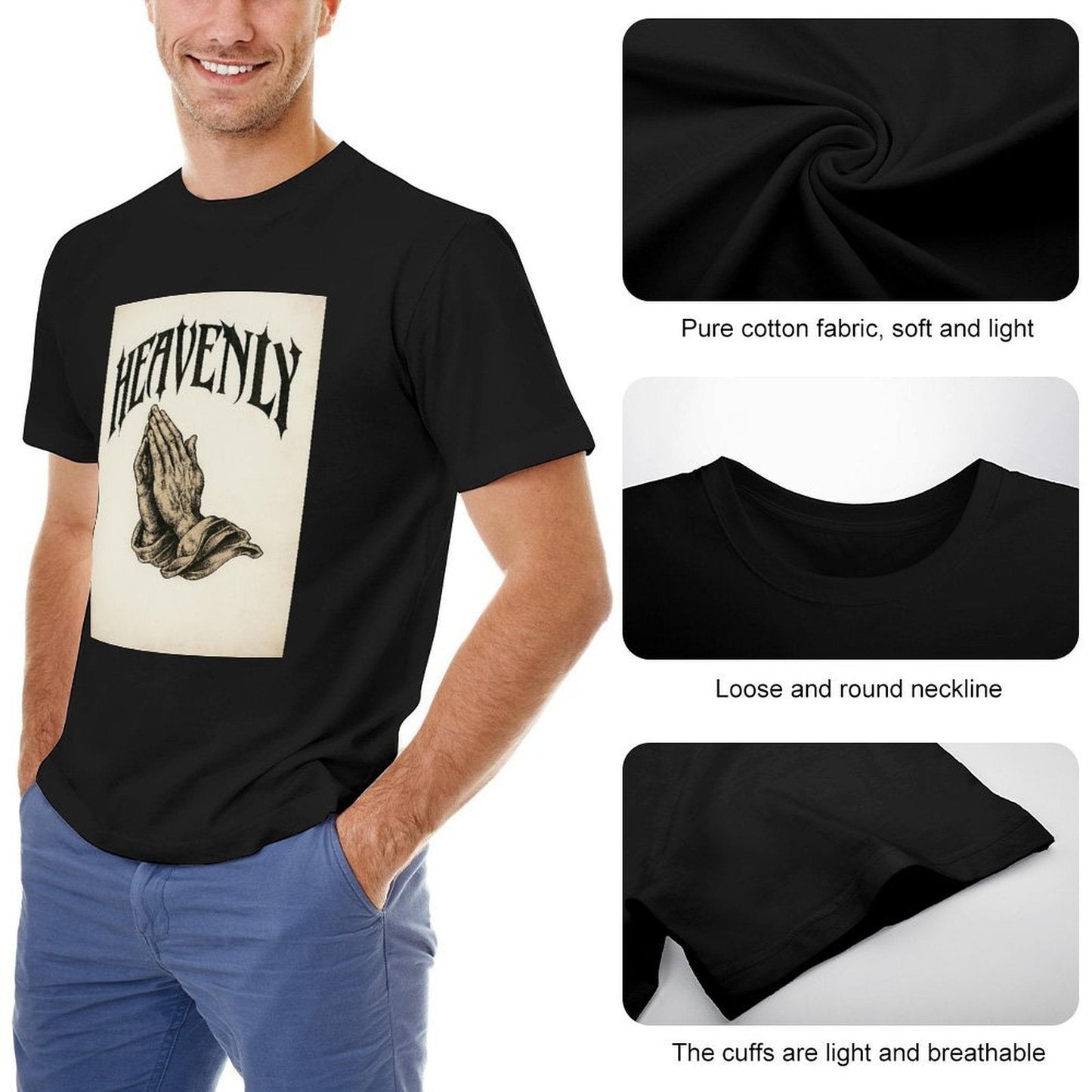 Men's Cotton Short - sleeved T-shirt, Breathable Loose - fitting Casual Summer Top, Suitable for Outdoor Activities and Daily Comfortable Wear,Men's T-shirt100%cottonzxvsy3zdy5yc - TrendyLookz