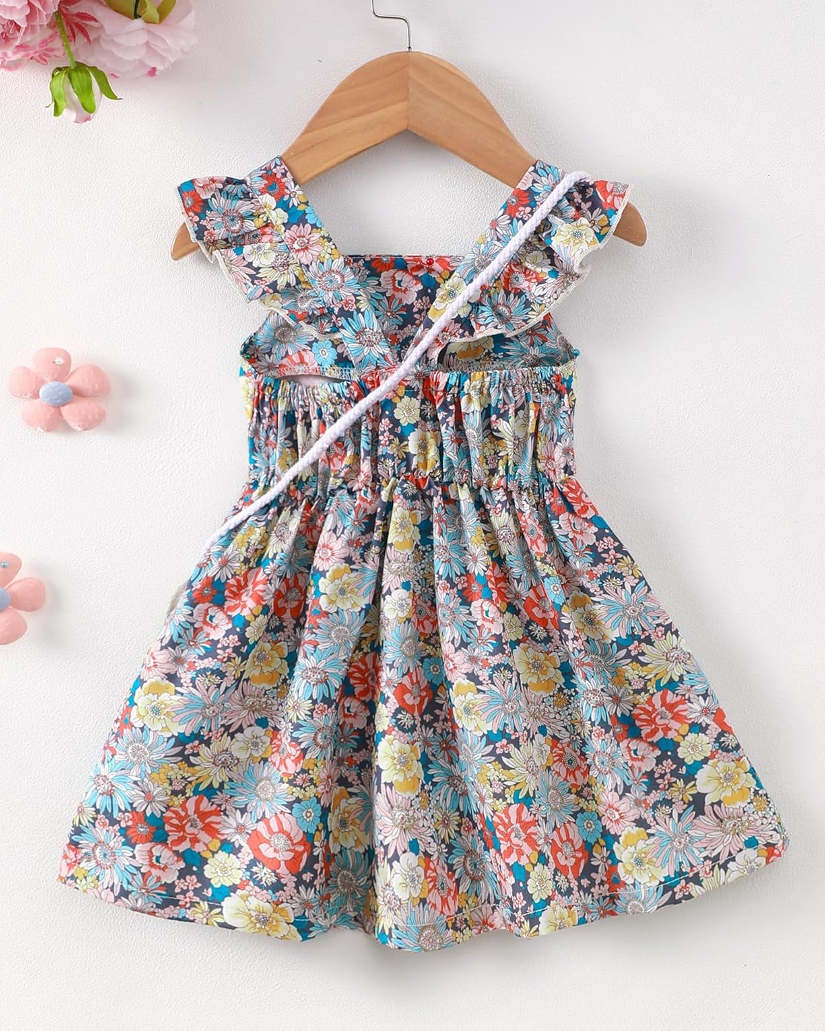 Mioglrie Baby Girl Clothes Newborn Dress Summer Toddler Girls' Clothing Casual Sundress with Cute Bag Infant Outfits - TrendyLookz