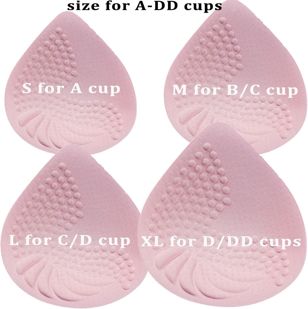 PRETTYWELL Bra Pads Inserts, 2 Pairs Latex Bras Inserts for Sports Bras, Bra Cups Inserts for Bikini Tops - TrendyLookz