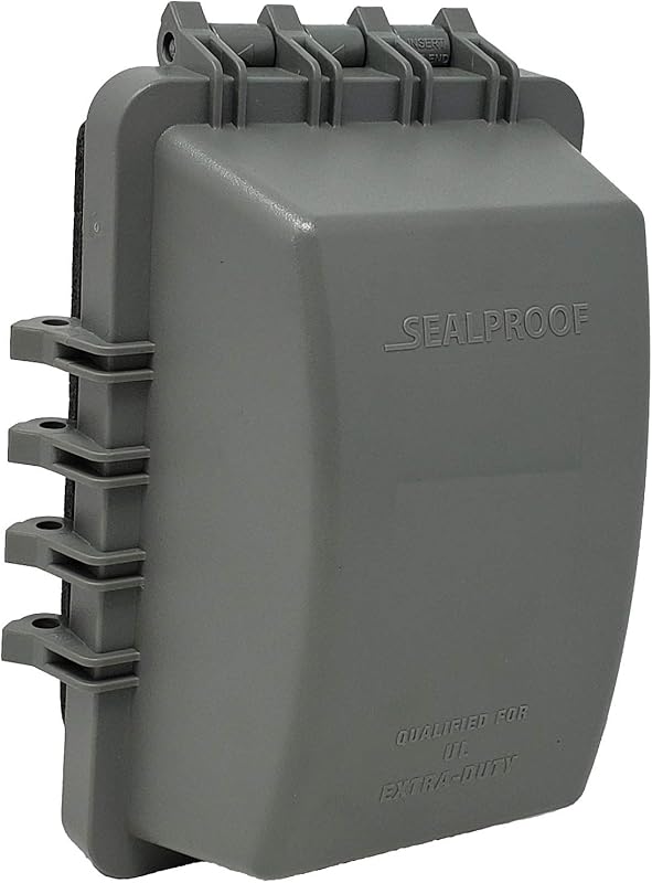 Sealproof 1 - Gang Weatherproof In Use Outlet Cover | Horizontal/Vertical Outdoor Plug and Receptacle Protector, Lockable Bubble Cover, UL Extra Duty Compliant, 18 Configurations - TrendyLookz