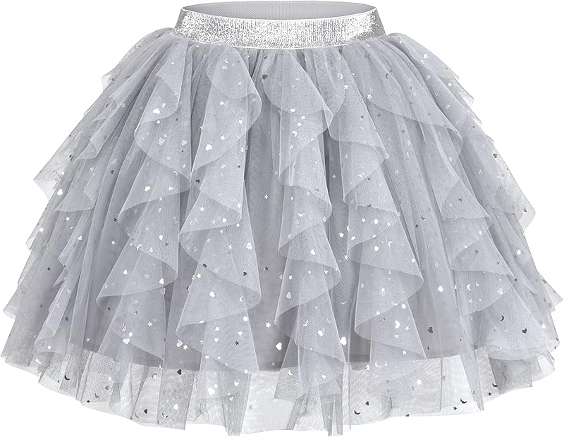 Sunny Fashion Girls Skirt Navy Blue Pearl Stars Sparkling Tutu Dancing Age 4 - 12 Years - TrendyLookz