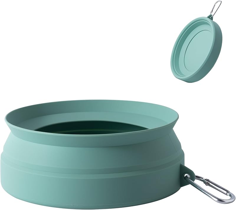 Voiture Pliant Bol en Chat/Chien, Bol en Silicone Pliable, Conception Anti - débordement sur Le Dessus du Bol, Faciles à déplier et Replier,Articles de Voyage pour Chiens et Chat (Couleur Gris Clair) - TrendyLookz