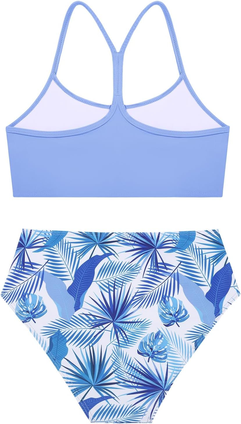 Weixinbuy Girls Swimsuits Bikini Set Kids Bathing Suit Bikini Top Bottom 2Pcs Teen Girls' Swimwear Set - TrendyLookz
