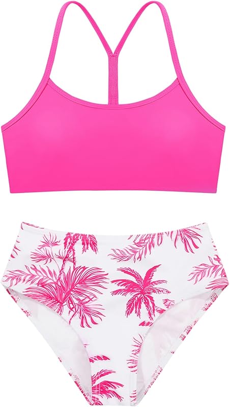 Weixinbuy Girls Swimsuits Bikini Set Kids Bathing Suit Bikini Top Bottom 2Pcs Teen Girls' Swimwear Set - TrendyLookz