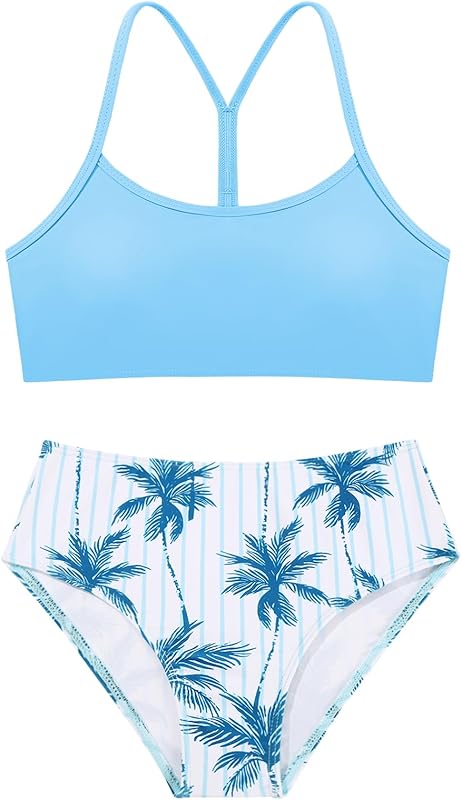 Weixinbuy Girls Swimsuits Bikini Set Kids Bathing Suit Bikini Top Bottom 2Pcs Teen Girls' Swimwear Set - TrendyLookz