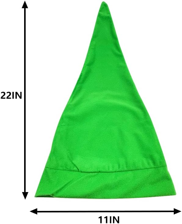 Aimery Halloween Costume Elf hats Accessories, Green hats for Christmas Costume, Adult Storybook Character Costumes