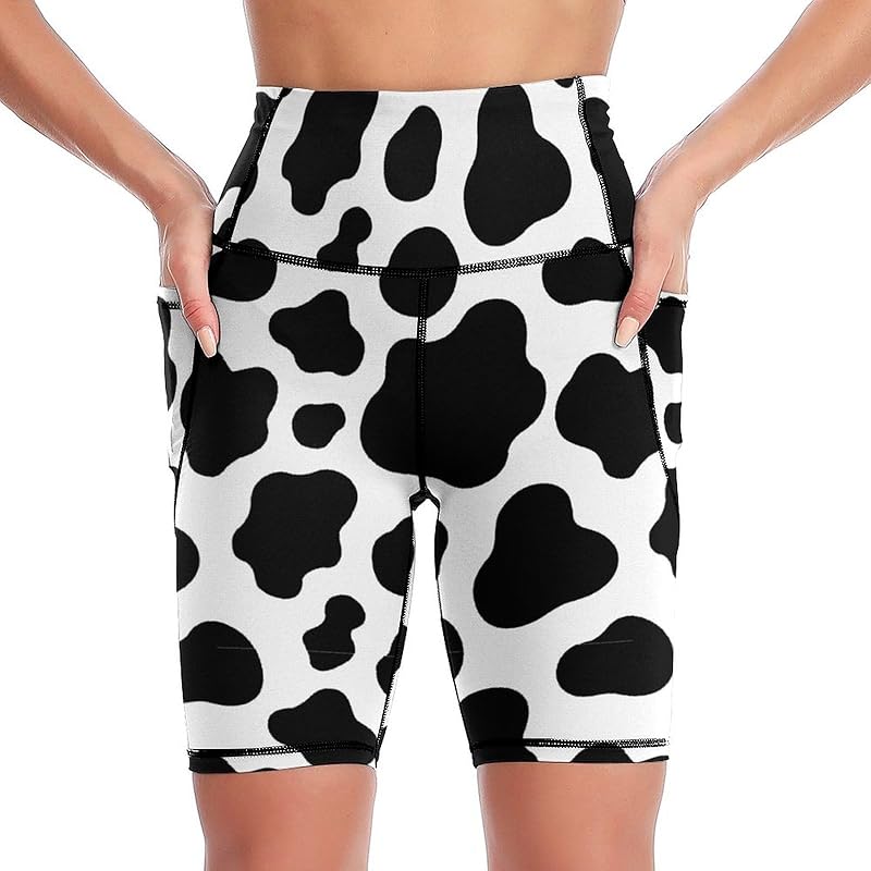 High Waist Workout Yoga Shorts for Women with Pockets Tummy Control Yoga Leggings Running Gym Biker Shorts
