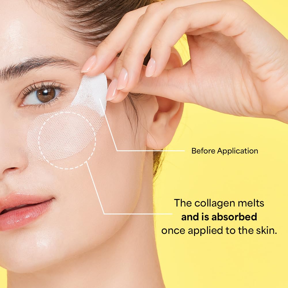 SUNGBOON EDITOR Deep Collagen Melting Patch | Real Collagen, Glutathione, Glass Skin, Skin Firming for Deep Wrinkle, Spot Correcting, Collagen Patches, Under Eye Mask, Korean Skin Care, 1.13 ounces