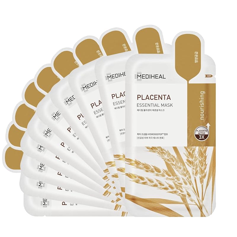 Mediheal Official Best Korean Sheet Mask - Collagen Essential Face Mask Lifting and Firming For All Skin Types Value Sets (4 Count (Pack of 1))