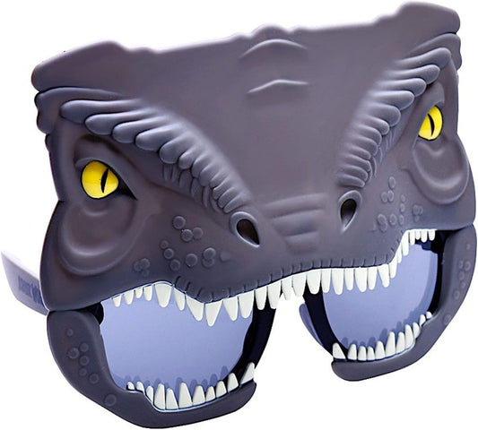 SunStaches Jurassic World Blue Raptor Costume Sunglasses, Party Favors, UV400, Gray one size fits most