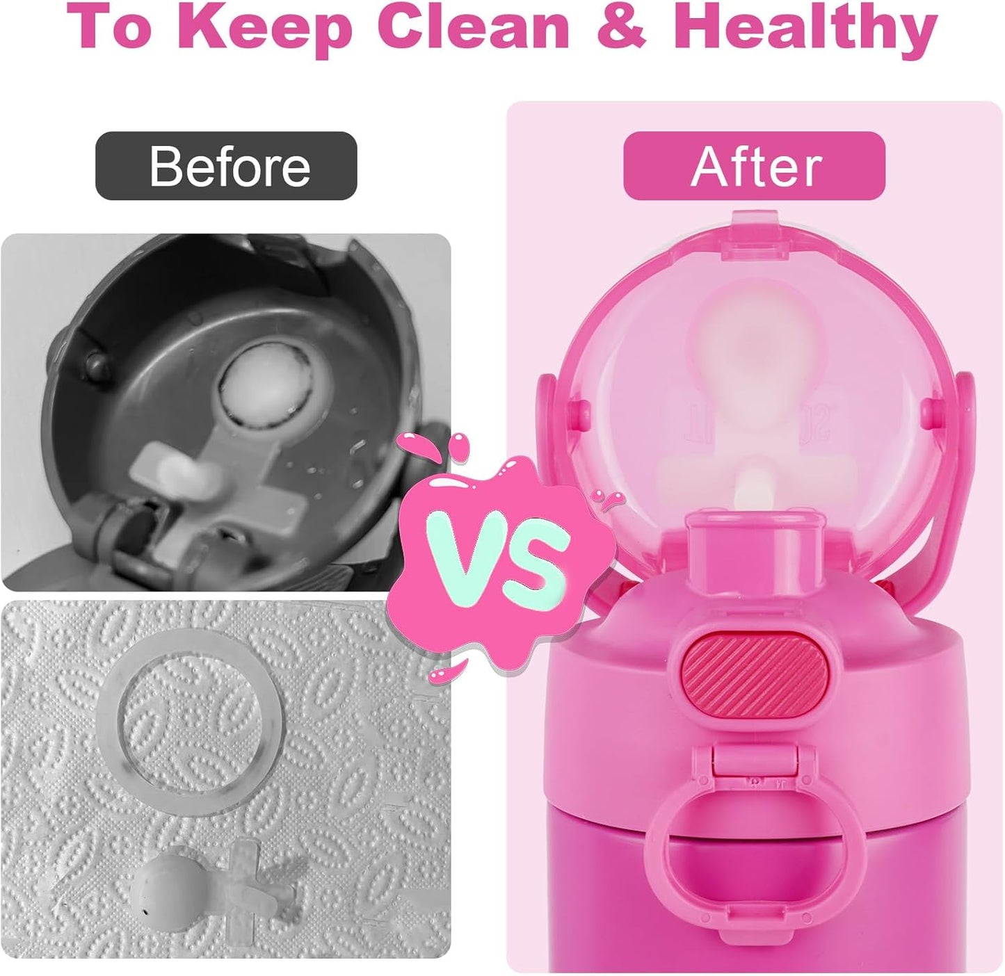 Replacement Leak Stopper for Thermos Funtainer 16 Oz Stainless Steel Vacuum Insulated Bottle (6+6)