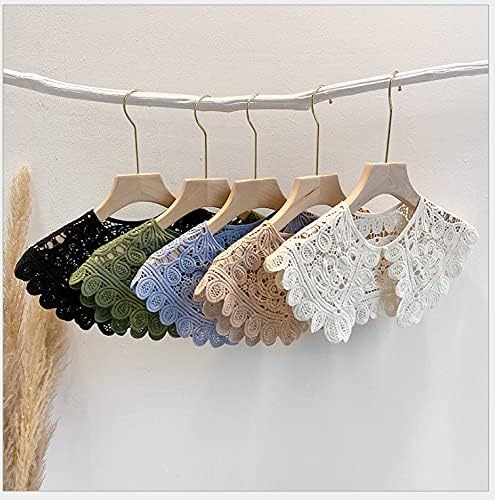 Hollow Crochet Flowers Detachable Collar Shawl Fake Collar False Collar