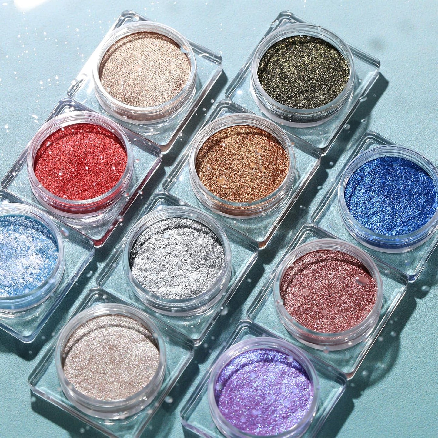Single Shimmer Cream Eyeshadow, Rose Metallic Highly Pigmented Monochrome Eye shadow Palette, Blendable Sparkly Eye Glitter Waterproof Natural Mini EyeMakeup Brightener Highlighter for 24 hours makeup