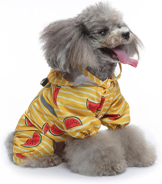 DICOCO ペットUseレインコート Waterproof Windproof Water-repellent treatment Quantity Permeability リードWith holesき Easy to put on and take off 5サイズSupport Small Dog Medium-sized dog Large dog トイプードル Shiba inu Dog Clothing Cat Costume For walking Rainy season prepara